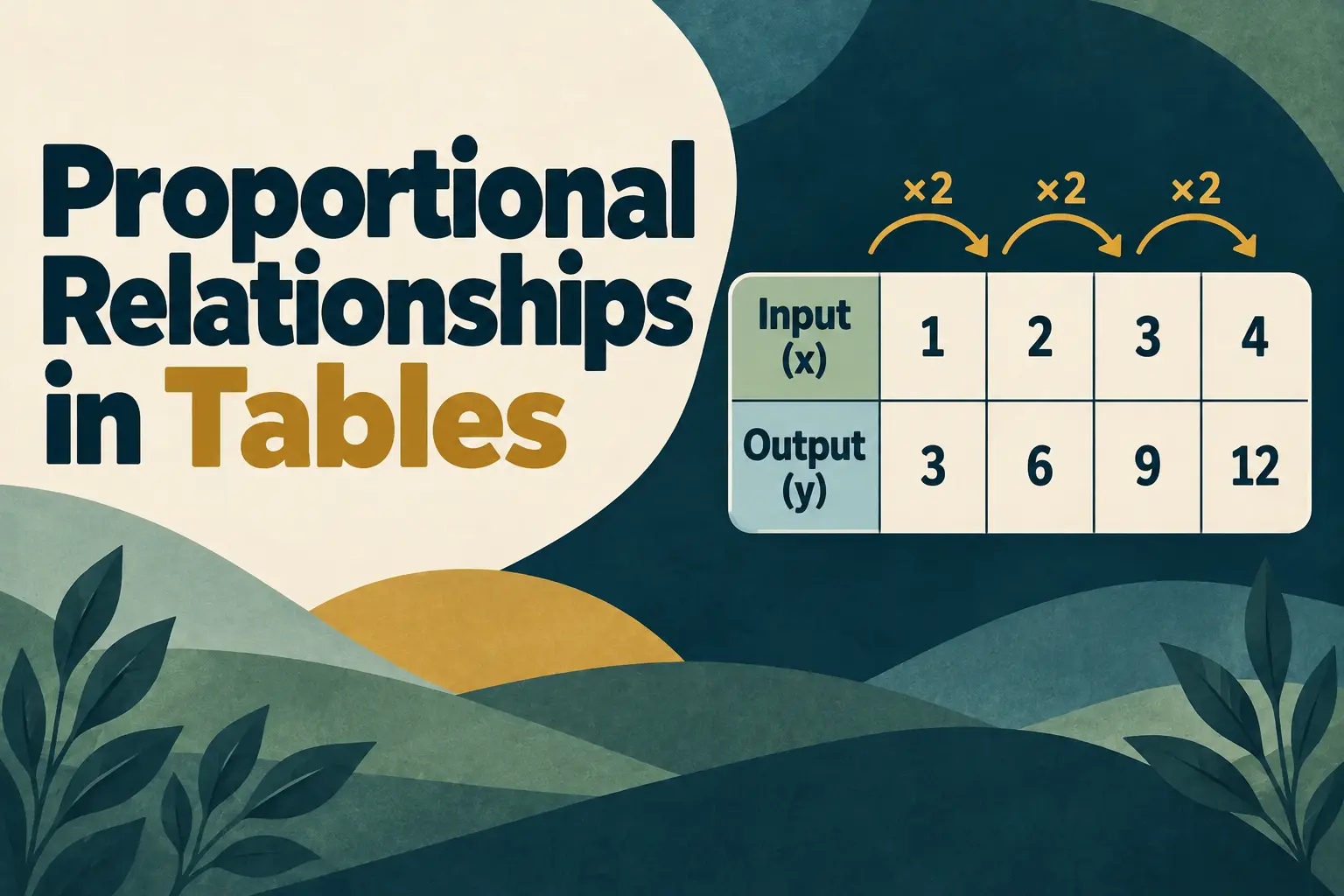 Proportional Relationships in Tables