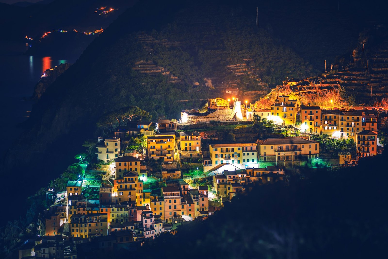 Riomaggiore Village at Night